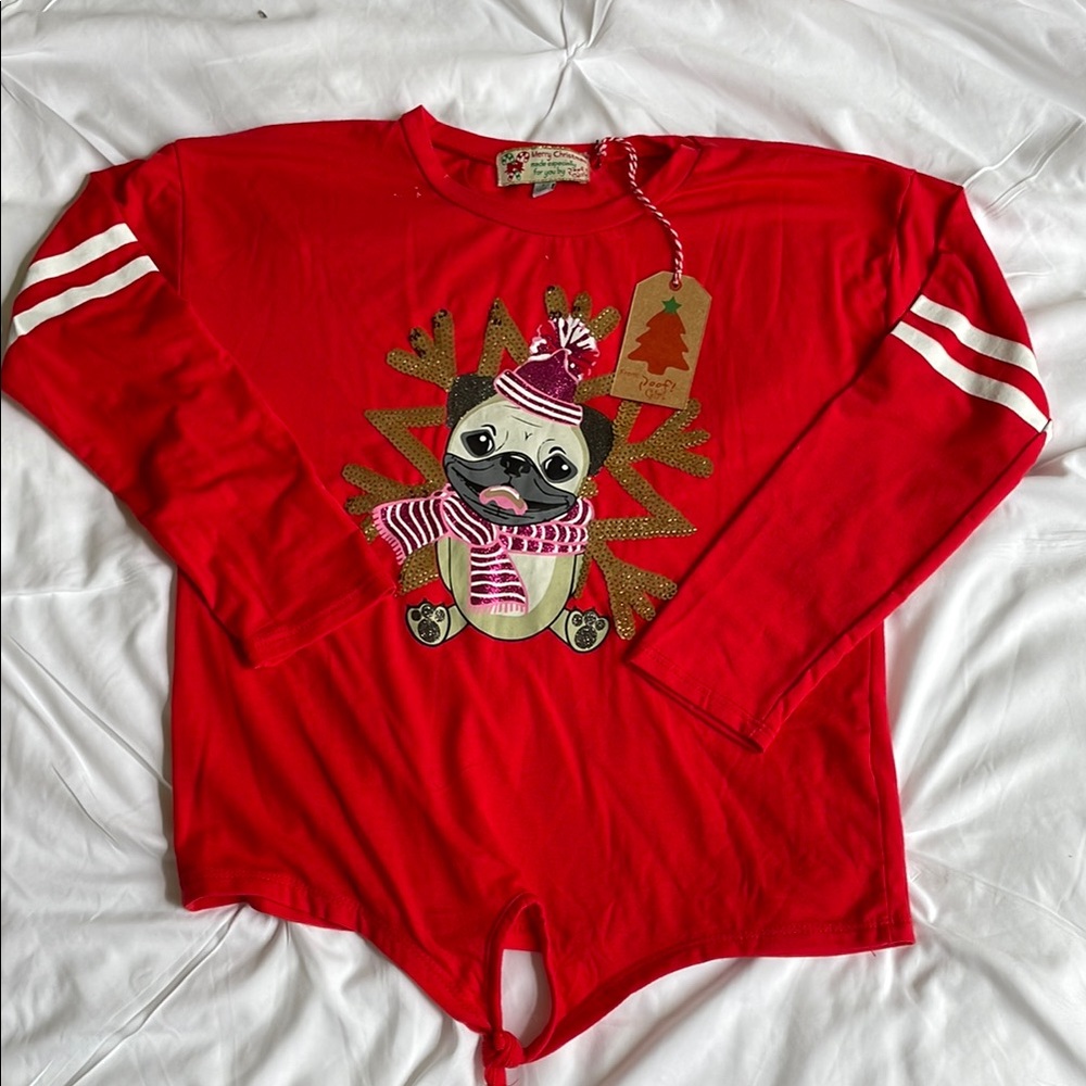 Red Pug Christmas Sweater